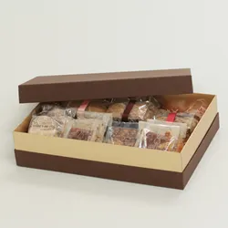 かぶせ蓋型洋菓子化粧箱(ガレット・シフォンケーキ他)－Lサイズマロン