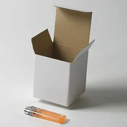 シャンパンストッパー梱包用ダンボール箱 | 77×77×89mmでB式底組タイプの箱
