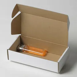 エアガンパーツ(ハンドガングリップ)梱包用ダンボール箱 | 139×71×35mmでN式額縁タイプの箱
