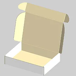 シューズトレー梱包用ダンボール箱 | 343×253×71mmでN式額縁タイプの箱