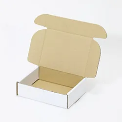 コスメポーチ梱包用ダンボール箱 | 180×140×50mmでN式額縁タイプの箱