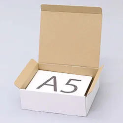 手帳(A5)梱包用ダンボール箱 | 232×187×78mmでN式差込タイプの箱