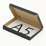 【A5/黒】ゆうパケット、クリックポスト、定形外郵便(規格内)、メルカリ便で発送可能な薄型ダンボール箱  1