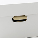 文庫本がきれいに収納可能、手穴付きで持ち運びにも便利な表面白色の収納ボックス 3