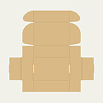 クラッチバッグ梱包用ダンボール箱 | 215×140×70mmでN式額縁タイプの箱 2