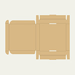 折りたたみバケツ梱包用ダンボール箱 | 150×150×20mmでN式額縁タイプの箱 2