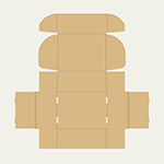 中華麺セット梱包用ダンボール箱 | 311×241×129mmでN式額縁タイプの箱 2