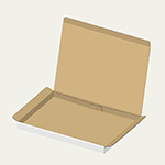 連絡袋(A4サイズ)梱包用ダンボール箱 | 363×253×22mmでN式差込タイプの箱 0