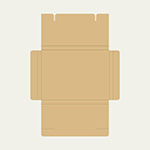 油はね防止ネット梱包用ダンボール箱 | 291×215×15mmでたとう式タイプの箱 2