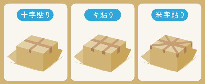 段ボールの底抜けを防ぐ！テープの貼り方