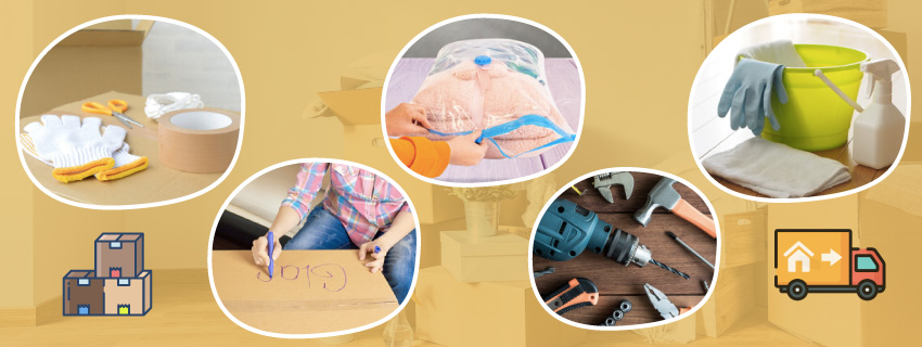 資材以外にも!あると便利な引越しグッズ