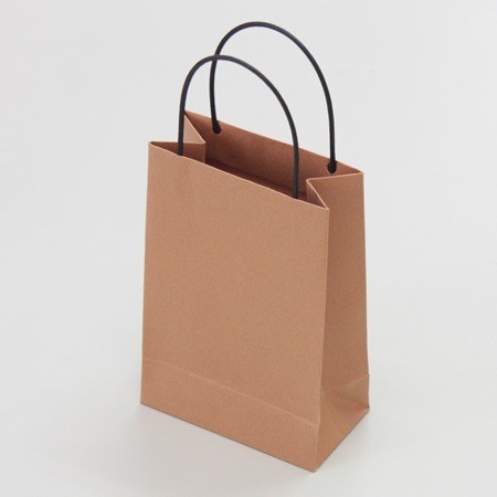 紐付ペーパーバッグ(紙袋)茶-縦長ミディアムサイズ