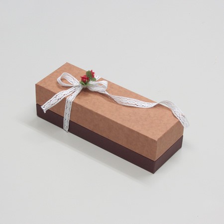 かぶせ蓋型洋菓子業務用化粧箱(サブレ・ドーナツ他)茶/こげ茶-Mサイズ-4