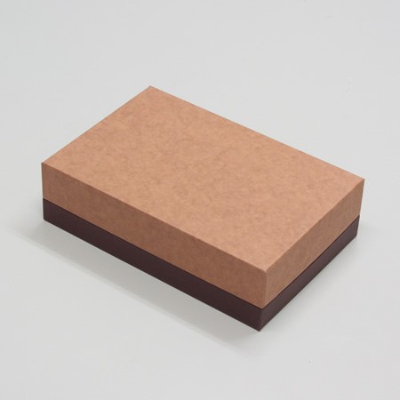 かぶせ蓋型洋菓子業務用化粧箱(サブレ・ドーナツ他)茶/こげ茶-Lサイズ-2