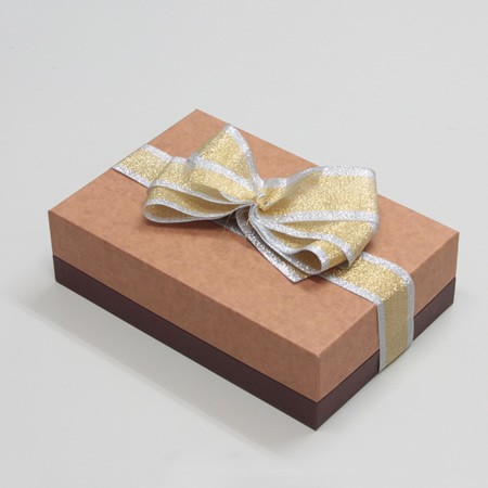 かぶせ蓋型洋菓子業務用化粧箱(サブレ・ドーナツ他)茶/こげ茶-Lサイズ-4