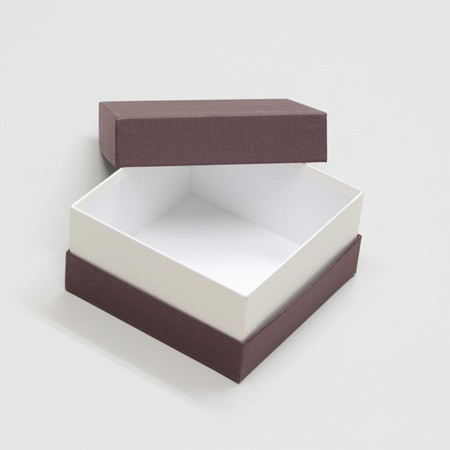 かぶせ蓋型焼き菓子プレゼント用BOX(ドライフルーツ・カップケーキ他)茶/白-Sサイズ-3