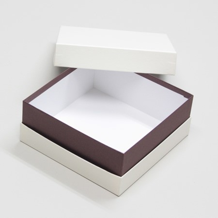 かぶせ蓋型焼き菓子プレゼント用BOX(ドライフルーツ他)白/茶-Mサイズ-3