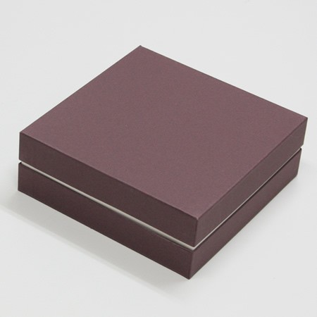 かぶせ蓋型焼き菓子プレゼント用BOX(カップケーキ他)茶/白-Lサイズ-2