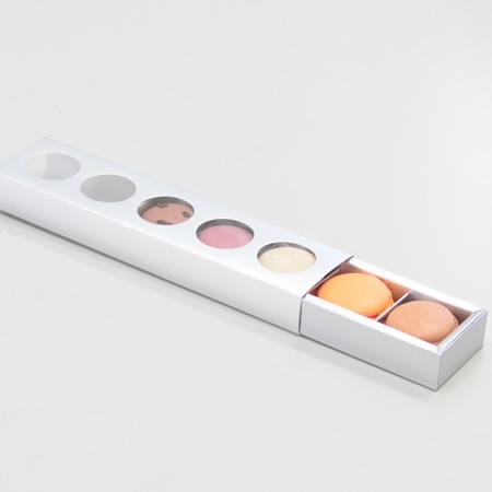 マカロン用引出し型ギフトBOX銀-Mサイズ-3