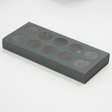 マカロン用引出し型ギフトBOX黒-Lサイズ-2