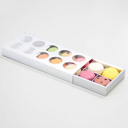 マカロン用引出し型ギフトBOX銀-Lサイズ-3