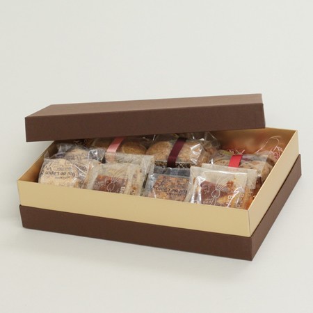 クッキー・ケーキなどお菓子ギフトに最適な茶色のパッケージ【L】