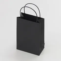 紐付ペーパーバッグ-縦長Mサイズ黒