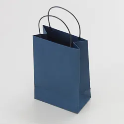 紐付ペーパーバッグ(紙袋)紺-縦長ミディアムサイズ