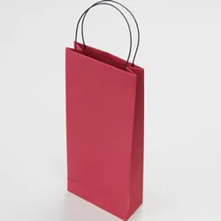 紐付ペーパーバッグ(紙袋)縦長ロングサイズ赤