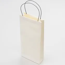 紐付ペーパーバッグ(紙袋)縦長ロングサイズアイボリー