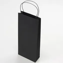 紐付ペーパーバッグ(紙袋)縦長ロングサイズ黒