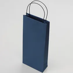 紐付ペーパーバッグ-縦長ロングサイズ紺