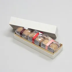 かぶせ蓋型洋菓子業務用化粧箱(サブレ・ドーナツ他)花柄-Mサイズ