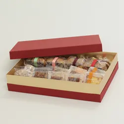 かぶせ蓋型洋菓子化粧箱(ガレット・シフォンケーキ他)－LLサイズベリーレッド