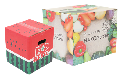 フルカラー印刷のダンボール箱