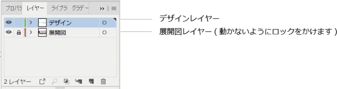 1 - 1 展開図レイヤーとデザインレイヤーに分けてデザインを作成する