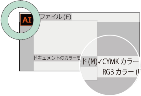3 - 1 illustratorのカラーモードはCMYK に設定する