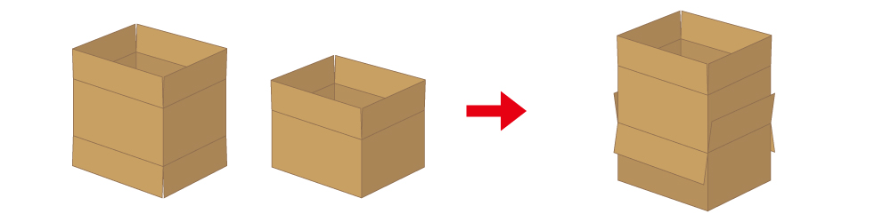 箱の深さを2倍にする方法
