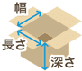 自由に箱の寸法指定ができる