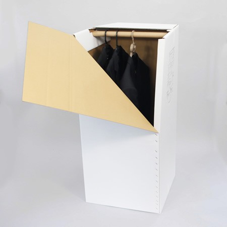 ハンガーボックス（白）スーツ・シャツの収納や引越しに便利