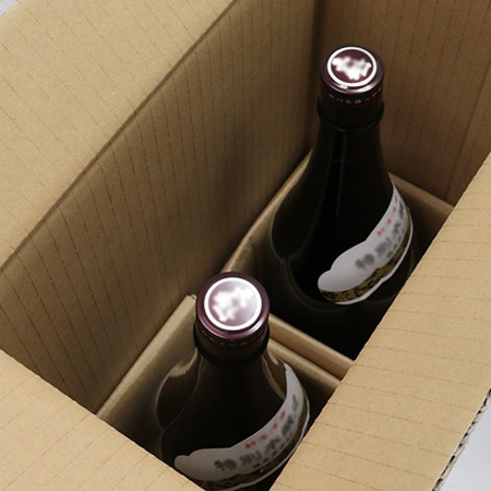 一升瓶2本発送用ダンボール箱（ビン押さえ付）-5