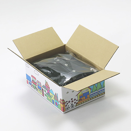 デザインダンボール箱【宅配60】ミラプリ・Lot007（カラフルタウンビュー）-3