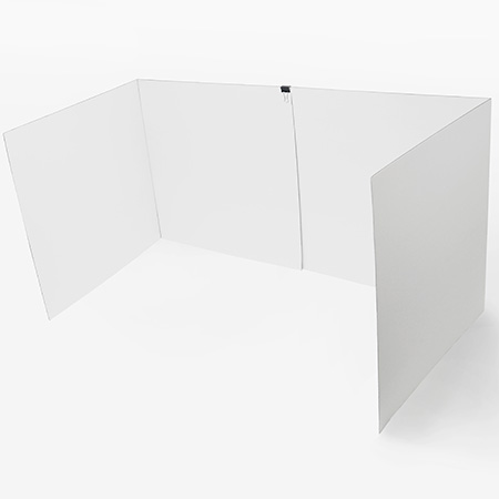 デスク用パーテーション 両面白 L（高さ700mm/長さ可変700～1400mm）-8