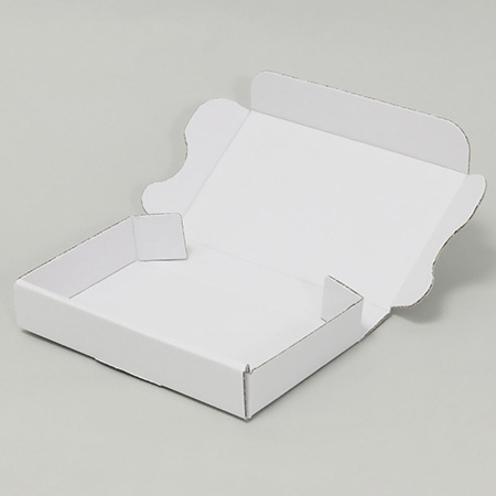 厚み外寸3cmで定形外郵便の最小規格に対応。切手を貼って送れる両面ホワイトの箱　10 枚