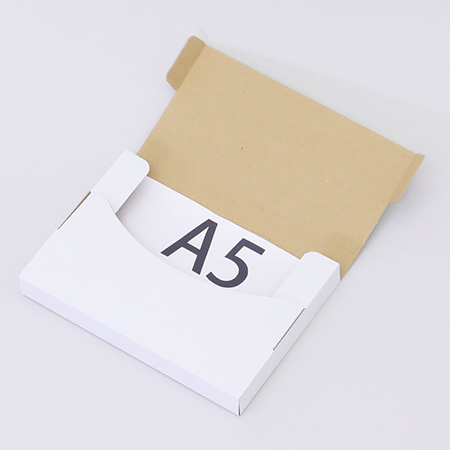 【A5/厚さ3cm/表面白】ゆうパケット、クリックポスト、定形外郵便で発送できる、梱包の簡単なタトウ式箱　10 枚
