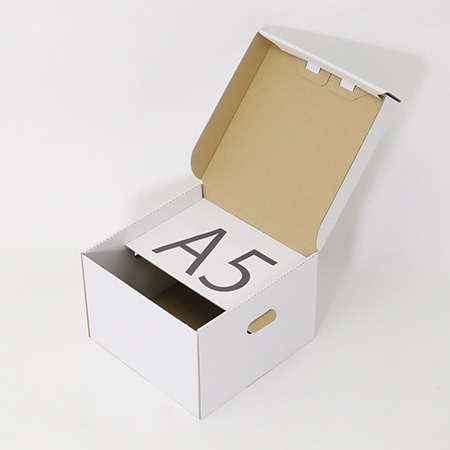 Amazon.co.jp: アースダンボール ダンボール 収納ボックス A5