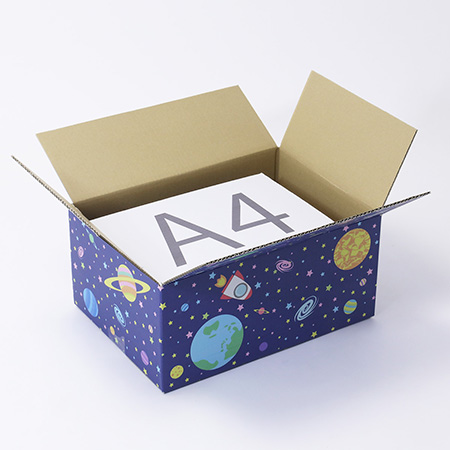 【宅配80サイズ】デザインダンボール箱 わくわく宇宙空間-3