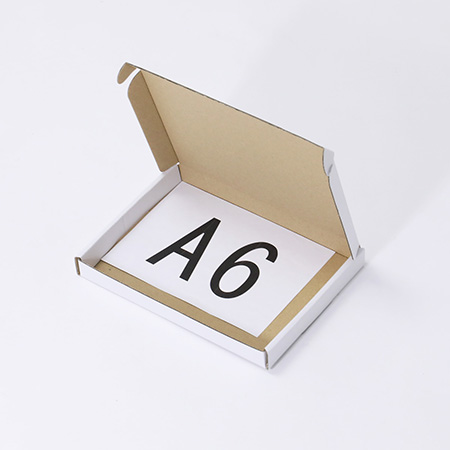 【洋2封筒・A6サイズ対応】ギフト用 小型ダンボール箱 (白)-2