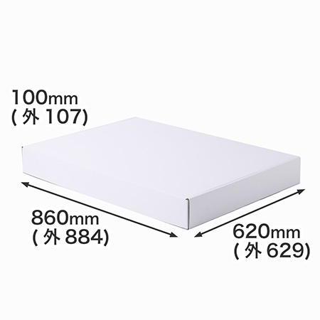 A1サイズ対応、深さ100mmのギフト用ダンボール箱（N式額縁タイプ）