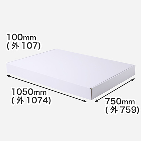 B1サイズ対応、深さ100mmのギフト用ダンボール箱（N式額縁タイプ）